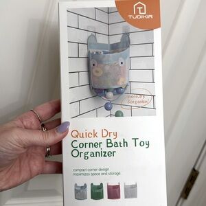 Quick dry corner organizer for bath toys